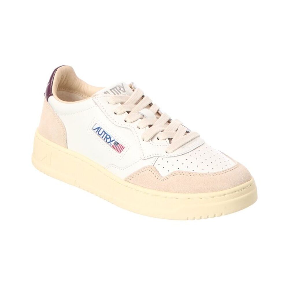 Autry Medalist Leather & Suede Sneaker, White